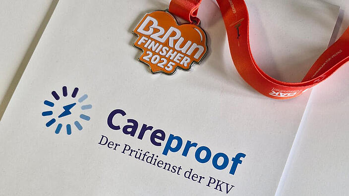 Careproof Block mit Medaille